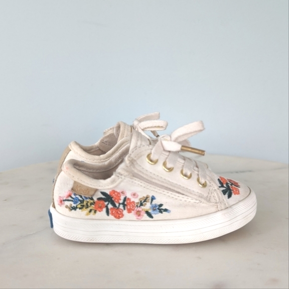 Keds X Rifle Paper Co. Baby Girls Embroidered Floral Sneakers - Picture 2 of 11
